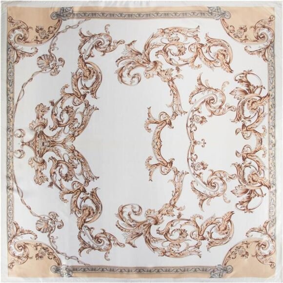 Head Scarf for Women Like Silk Scarf Hair Scarf Printed Square Scarf - Picture 7 of 7